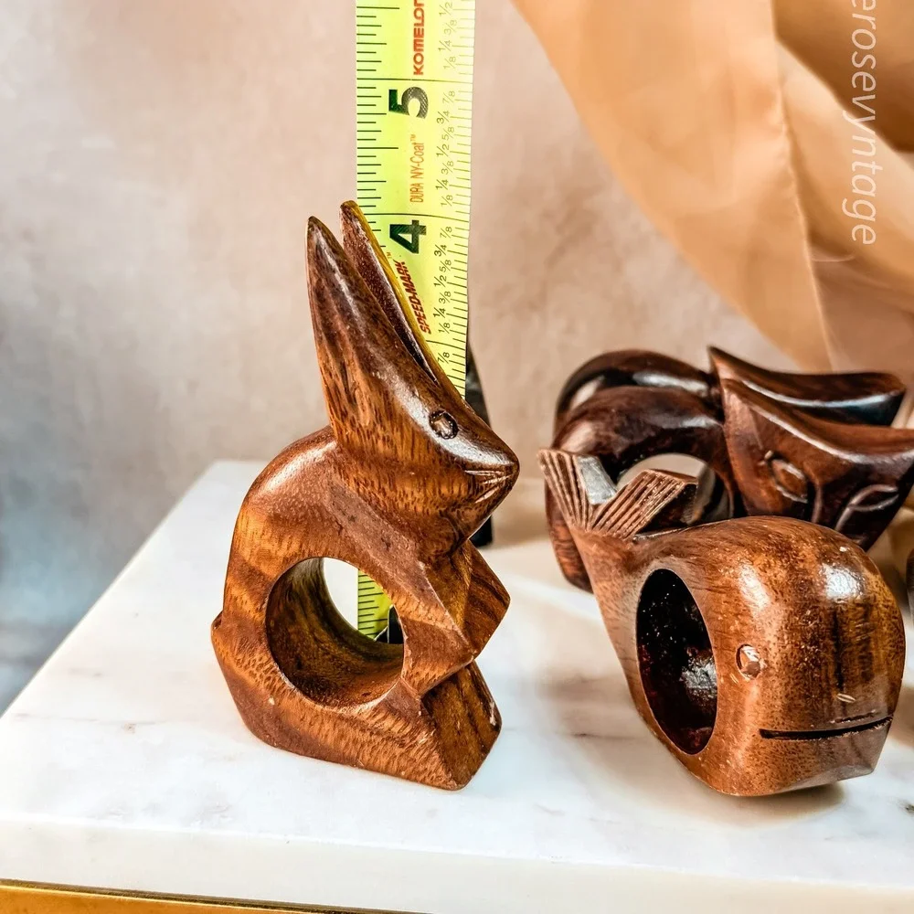 Hand‎ Carved Animal Napkin Holders